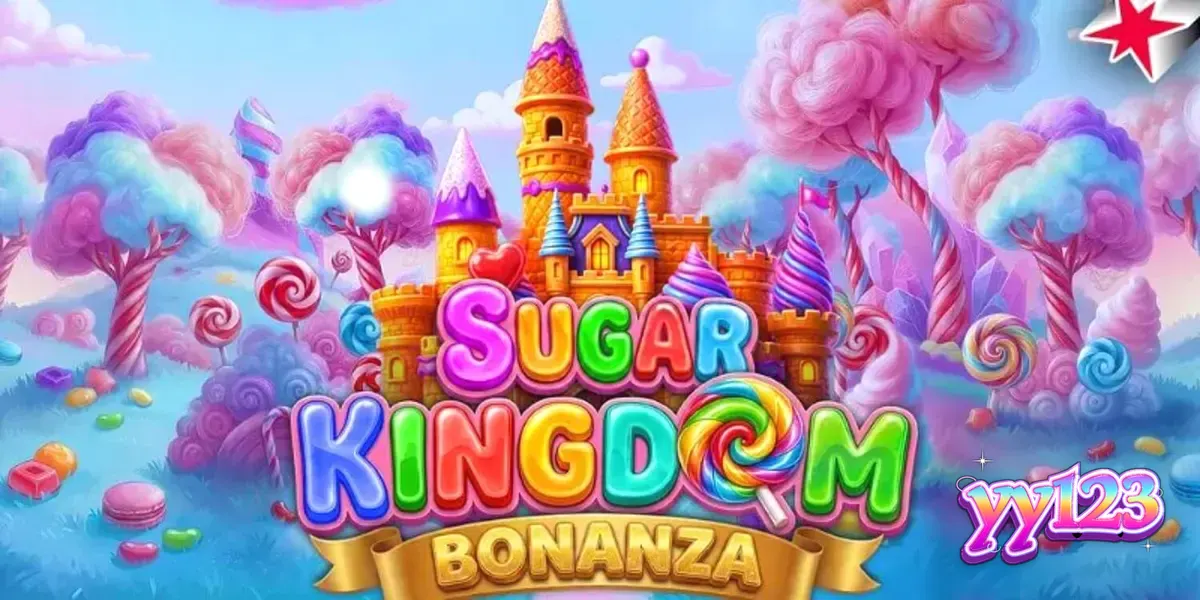 Tampilan visual slot Sugar Kingdom Bonanza dengan tema permen yang cerah